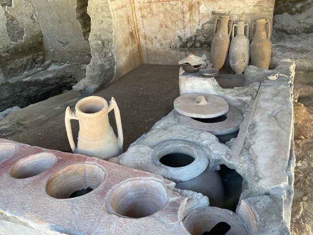 Termopólio: o fast food dos romanos em Pompeia. (Fonte: Parque Arqueológico de Pompeia/ Divulgação)