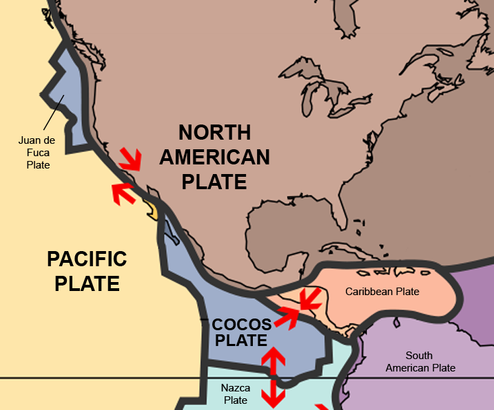 Coco, Nazca e Juan de Fuca são exemplos de placas tectônicas menores. (Fonte: Getty Images)