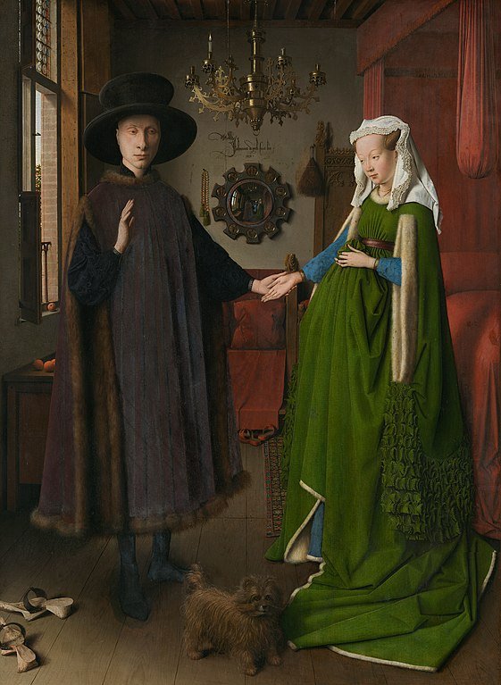 Jan van Eyck, O Casal Arnolfini (1434. (Fonte: WikimediaCommons/Reprodução)
