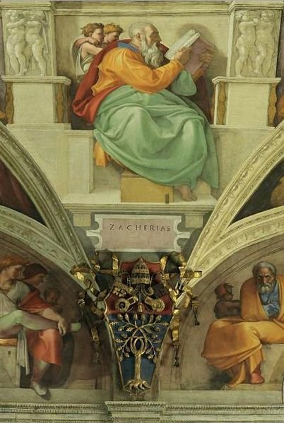 Pintura do profeta Zacarias por Michelangelo. (Fonte: WikimediaCommons/Reprodução)