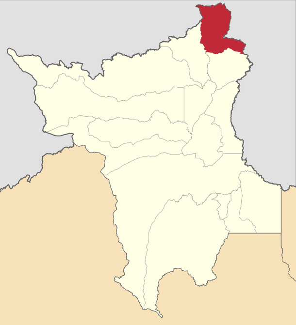 Localização de Uiramutã no extremo Norte do país. (Fonte: Wikimedia Commons / Reprodução)