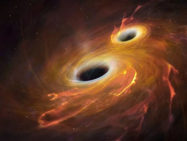 The interaction of black holes gave rise to waves.  (Image: Reproduction Live Science)