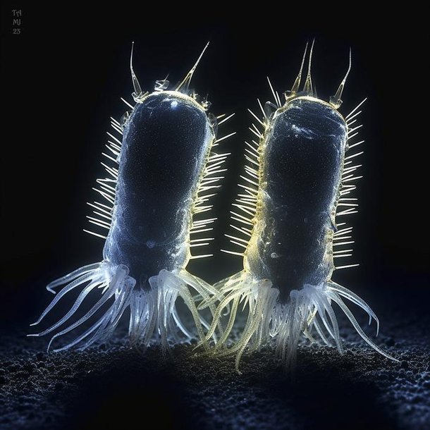 Representation of two primitive eukaryotic organisms.  (Image: Eureka Alert)