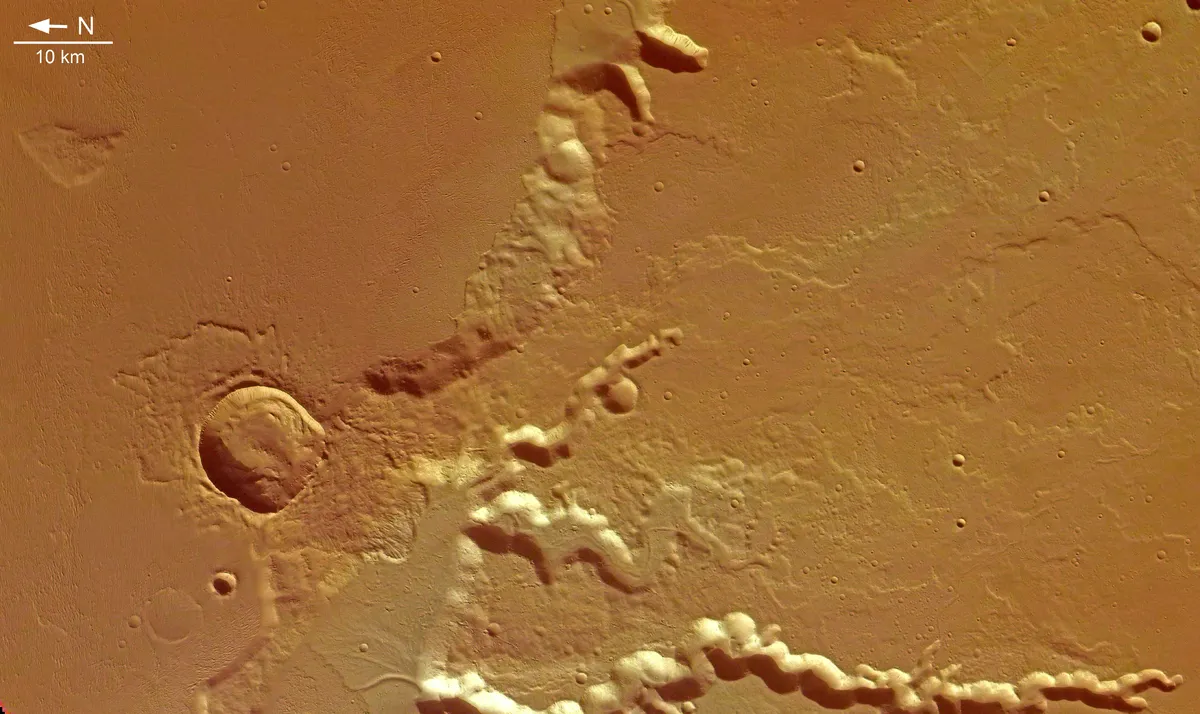 A Formação de Medusa Fossae (Fonte: ESA via IFL Science)