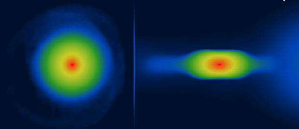 Imagens simuladas de um protoplaneta 