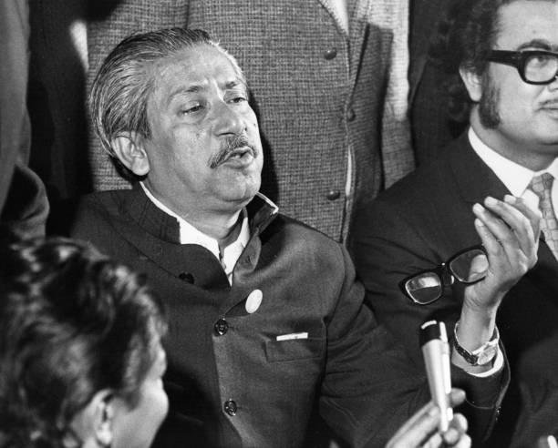 Sheikh Mujibur Rahman, líder da independência de Bangladesh de 1971. (Fonte: Getty Images/Reprodução)