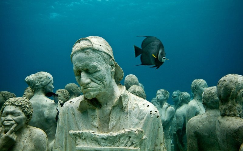 (Fonte: Reprodução The Green Side of Pink/Jason deCaires Taylor/Underwater sculptures)