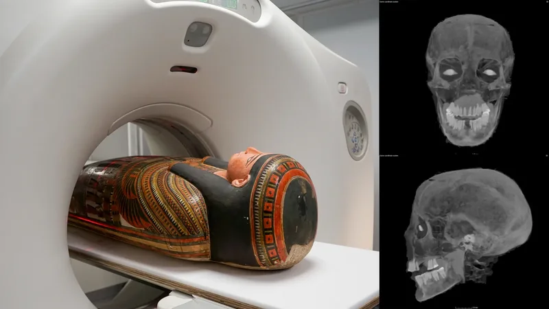 Imagens revelaram olhos artificiais colocados no crânio de Lady Chenet-aa. (Fonte: The Field Museum/Morgan Clark)