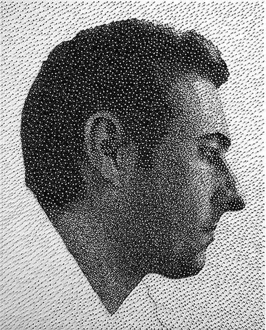 Emaranhado de linhas e pregos se transforma em incríveis retratos