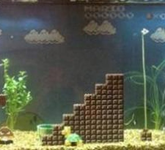 Super Mario em versão LEGO invade um aquário [vídeo]