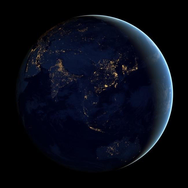 NASA captura imagens deslumbrantes da Terra à noite