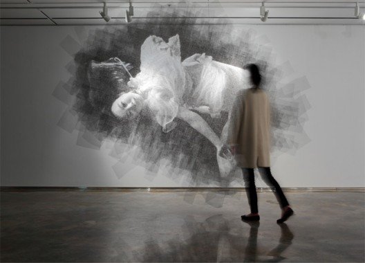 Artista cria retratos surpreendentes com fios de malha