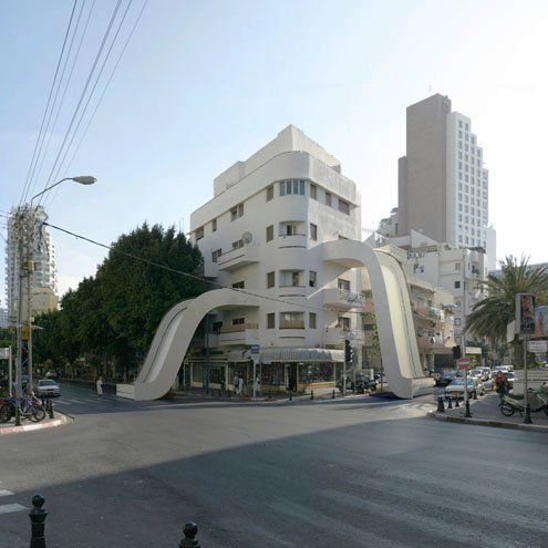 Fotógrafo transforma edifícios em estruturas que desafiam as leis da física