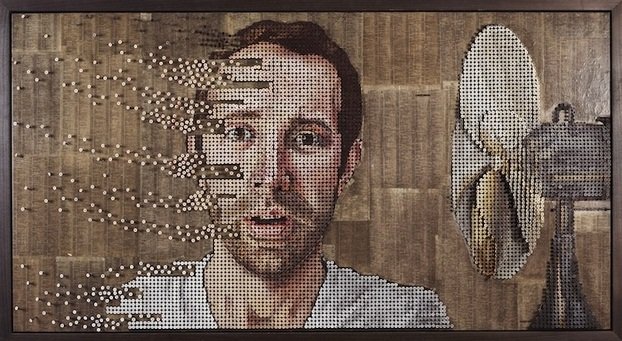Artista cria retratos tridimensionais feitos com parafusos