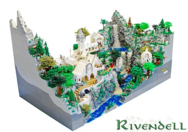 Criança constrói mapa de Valfenda usando peças de LEGO