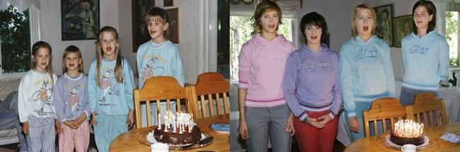 Fotógrafa finlandesa recria suas fotos de infância depois de adulta