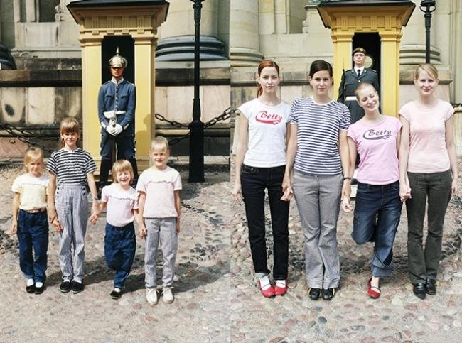 Fotógrafa finlandesa recria suas fotos de infância depois de adulta