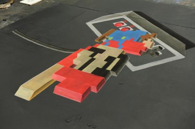 Confira como é feita a arte de rua 3D que engana os seus olhos