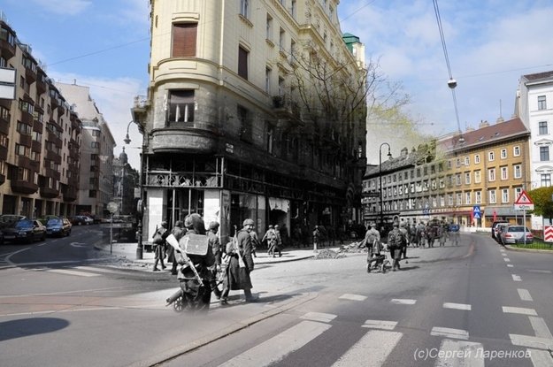 Fotos incríveis misturam a Europa da Segunda Guerra com a de hoje