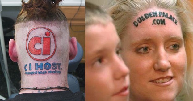 Você tatuaria um anúncio no seu corpo? E se a marca deixar de existir?