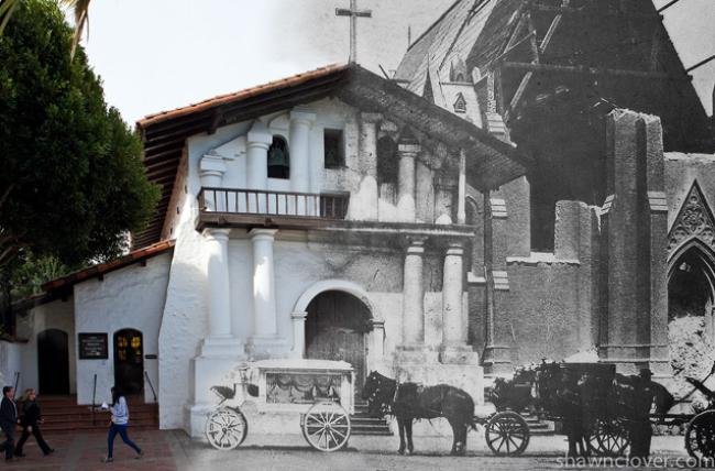 Fotos misturam passado e presente de cidade devastada há mais de um século